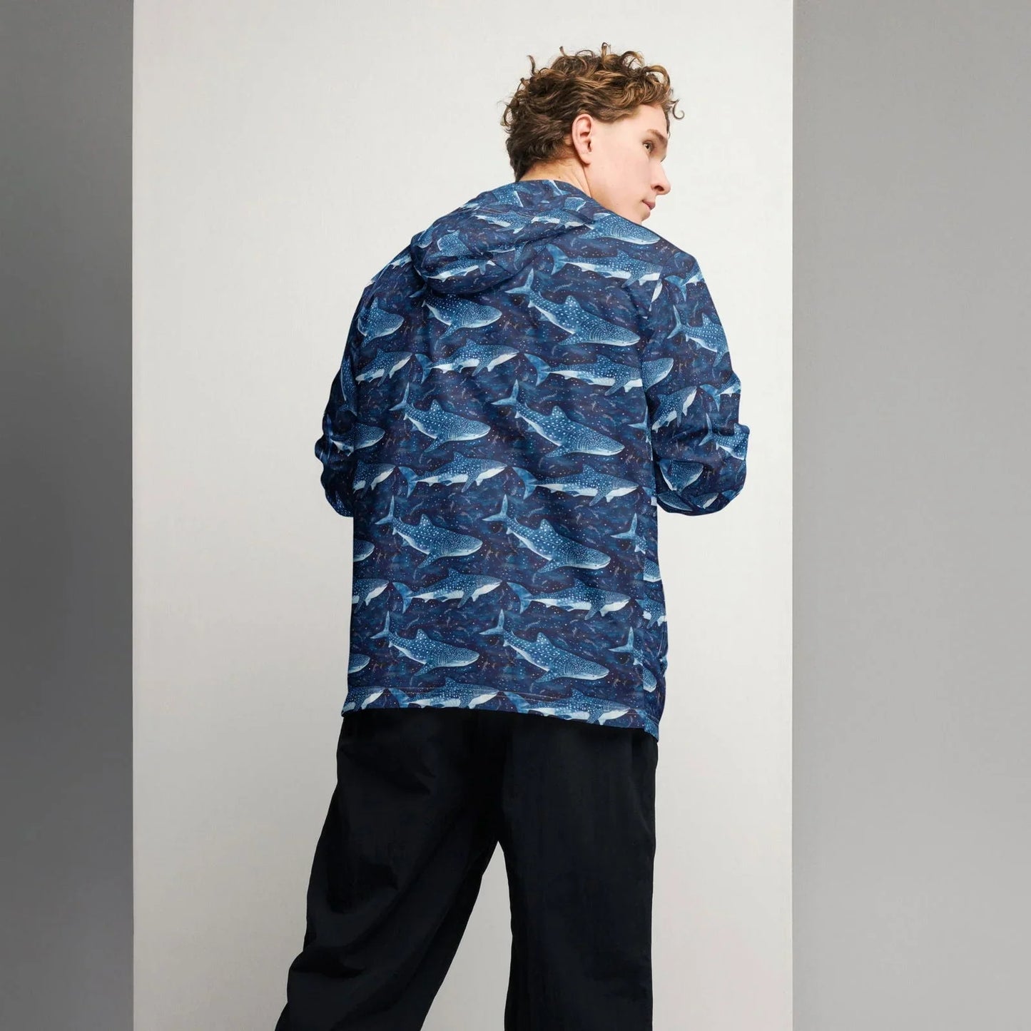 Whale Shark Dream Men’s Windbreaker - Salinity Swimwear