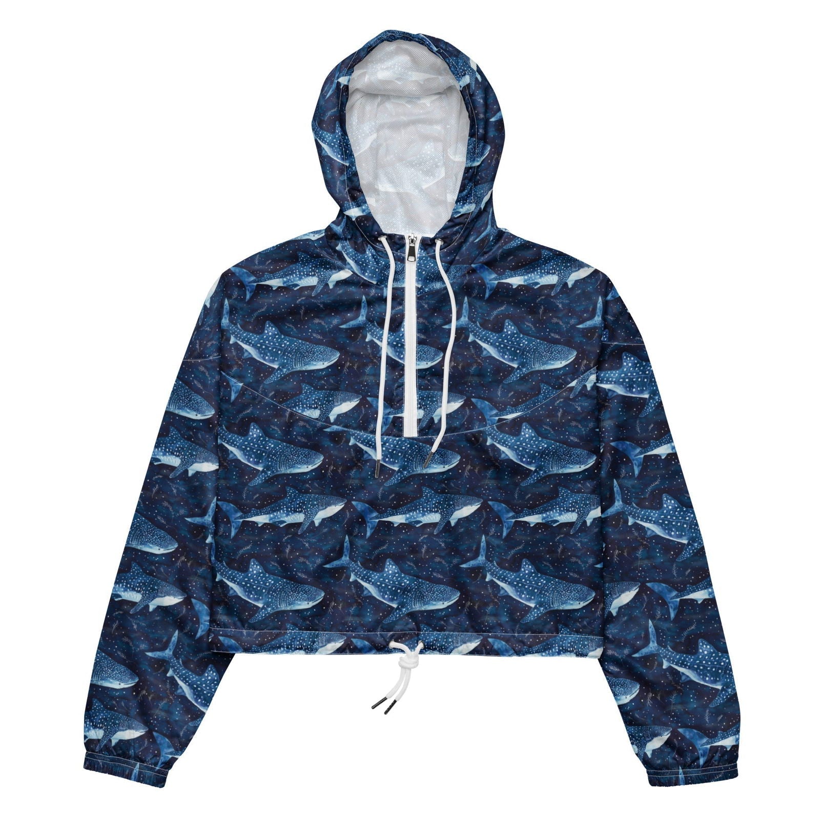 Whale Shark Dream Women’s Cropped Windbreaker - Salinity Swimwear
