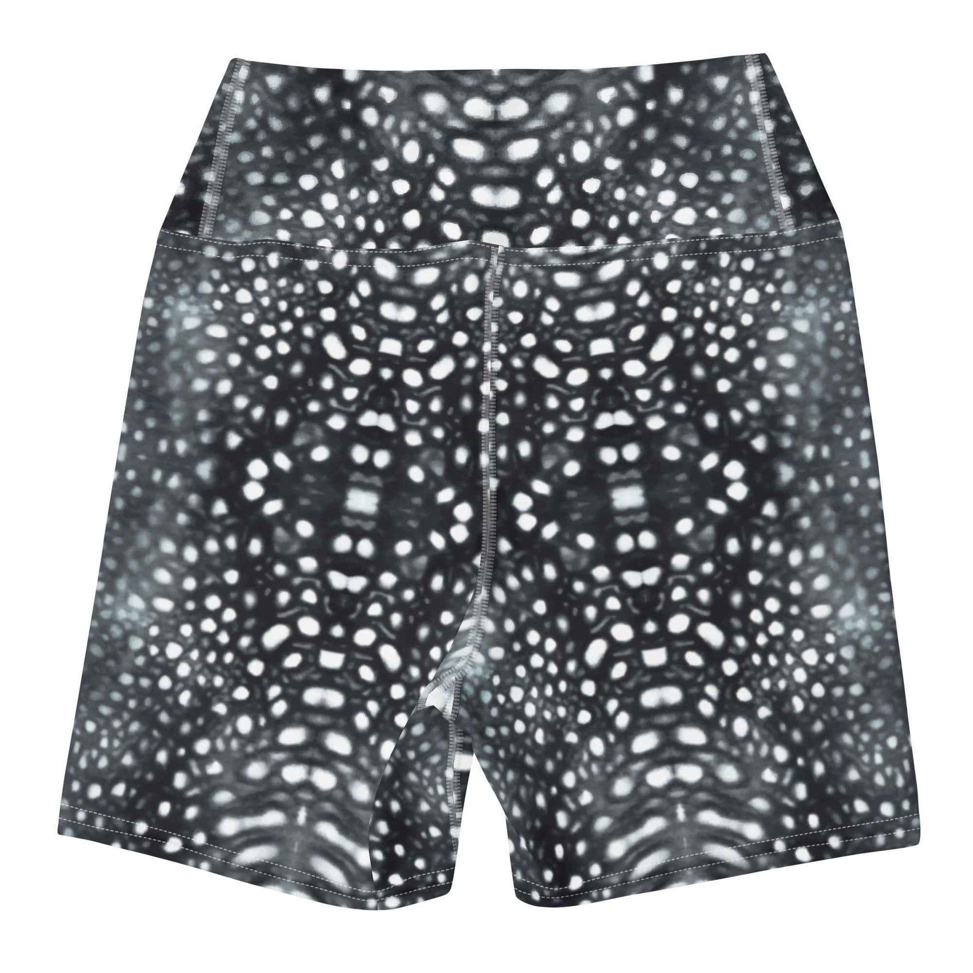 Salinity Swimwear Whale Shark Mosaic B&W 4" Inch Dive Shorts Shorts