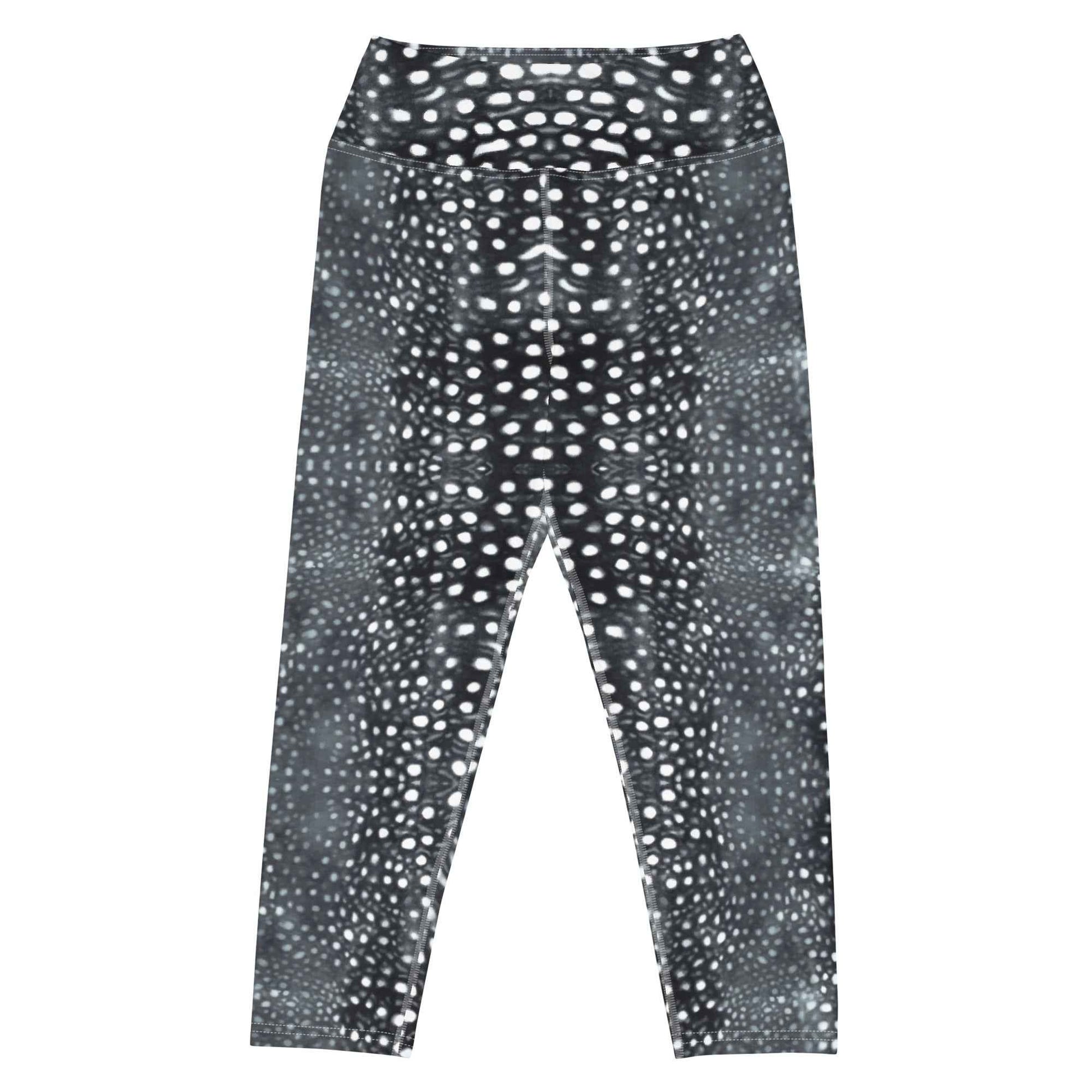 Salinity Swimwear Whale Shark Mosaic B&W Capri Swim Leggings Capri Leggings