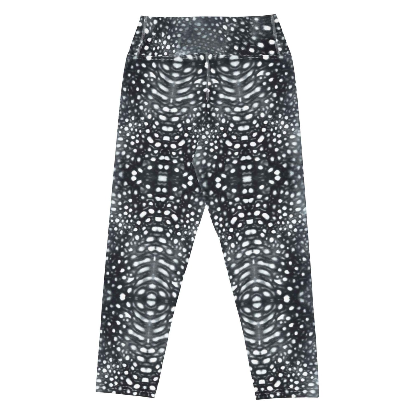 Salinity Swimwear Whale Shark Mosaic B&W Capri Swim Leggings Capri Leggings