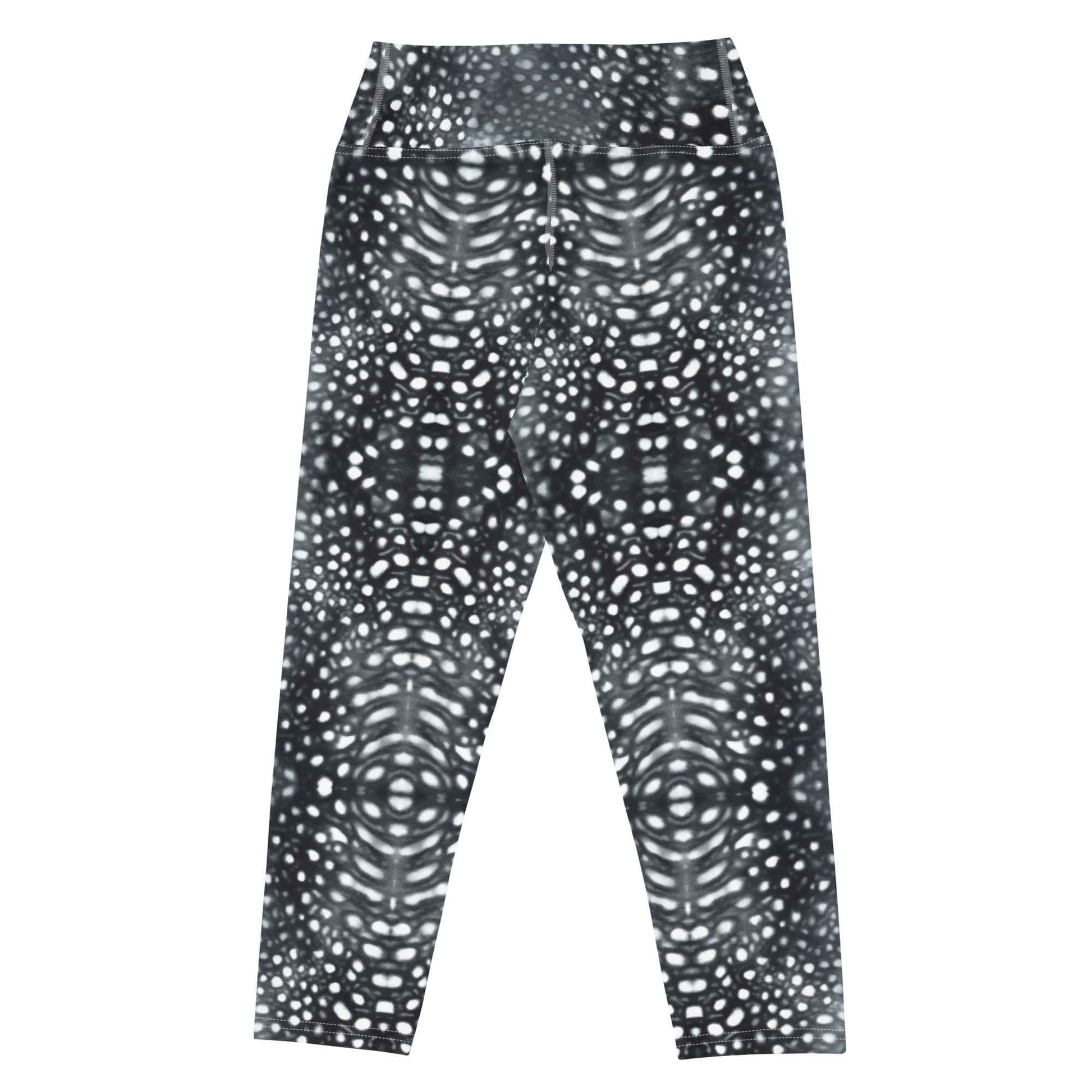 Salinity Swimwear Whale Shark Mosaic B&W Capri Swim Leggings Capri Leggings