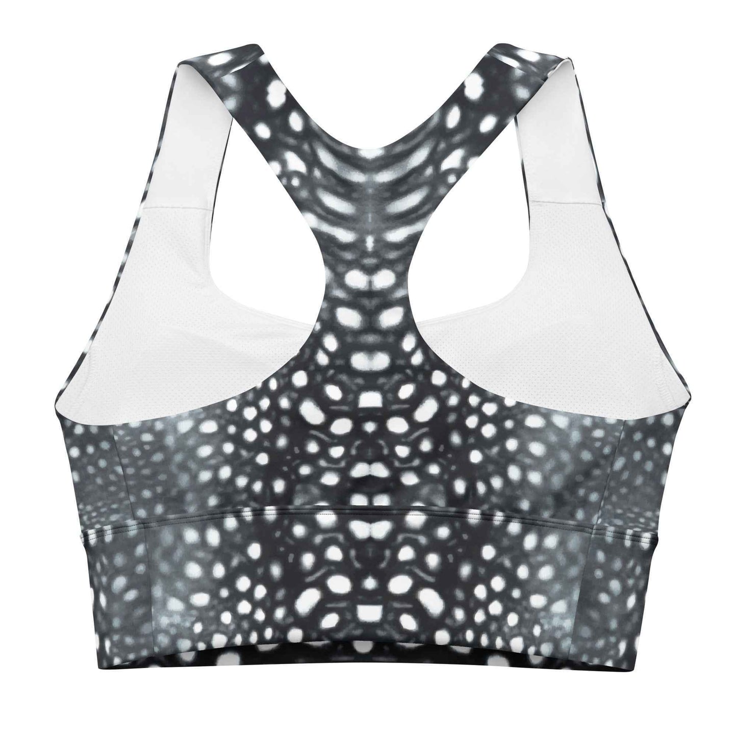 Salinity Swimwear Whale Shark Mosaic B&W Eco Sports Swim Top Sports Top