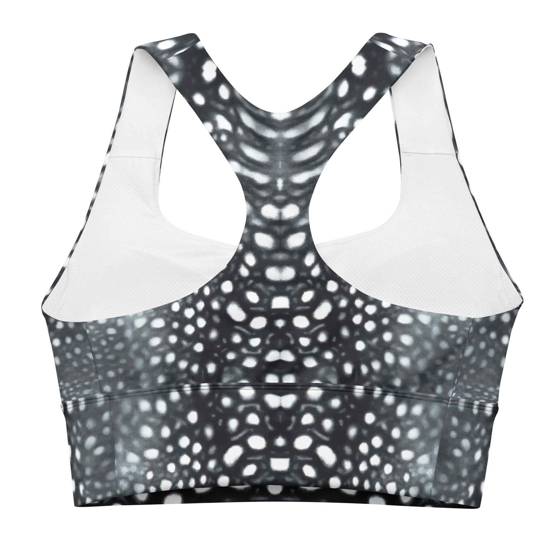Salinity Swimwear Whale Shark Mosaic B&W Eco Sports Swim Top Sports Top