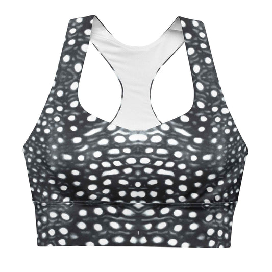 Salinity Swimwear Whale Shark Mosaic B&W Eco Sports Swim Top Sports Top