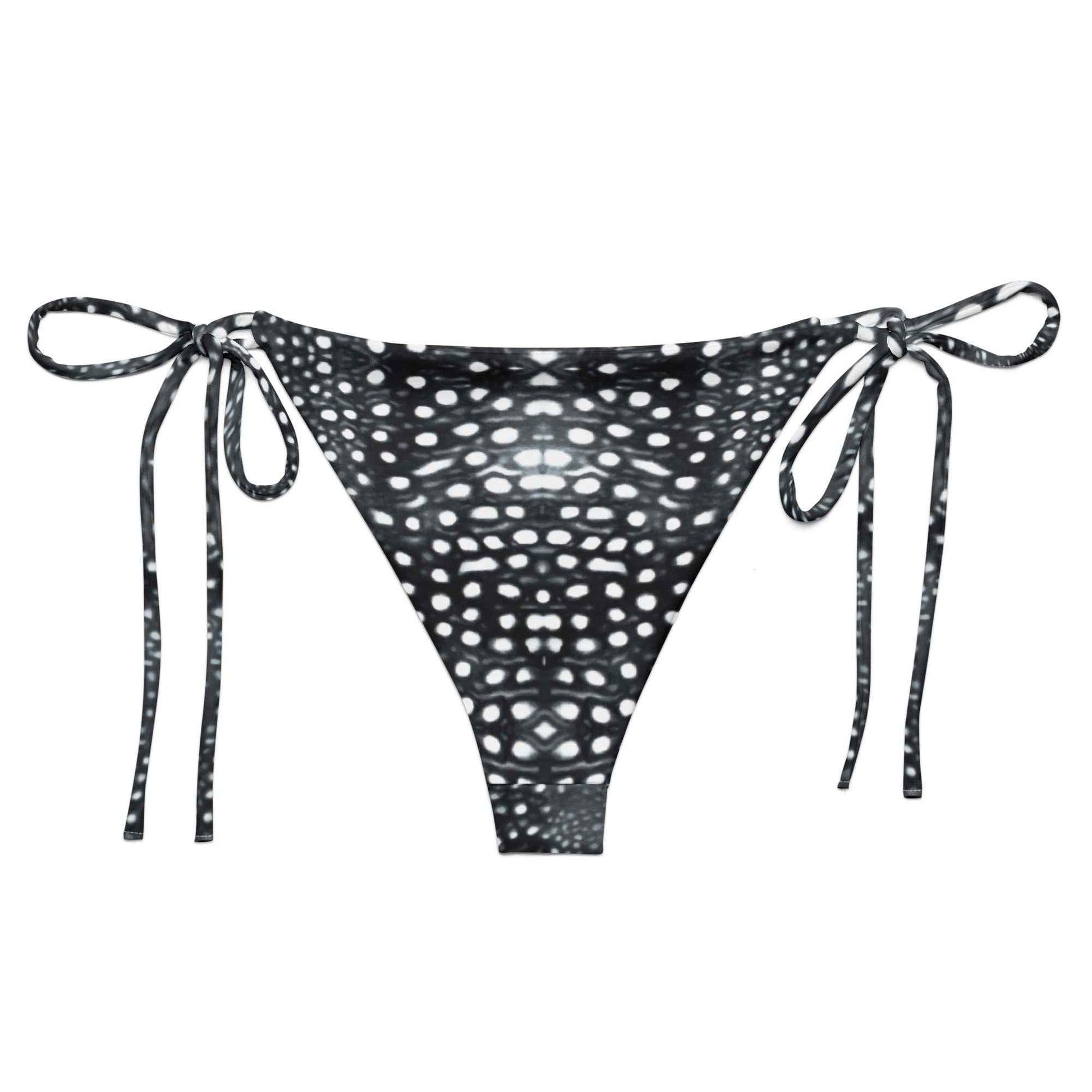 Salinity Swimwear Whale Shark Mosaic B&W Eco String Bikini Bottom Bikini Bottom