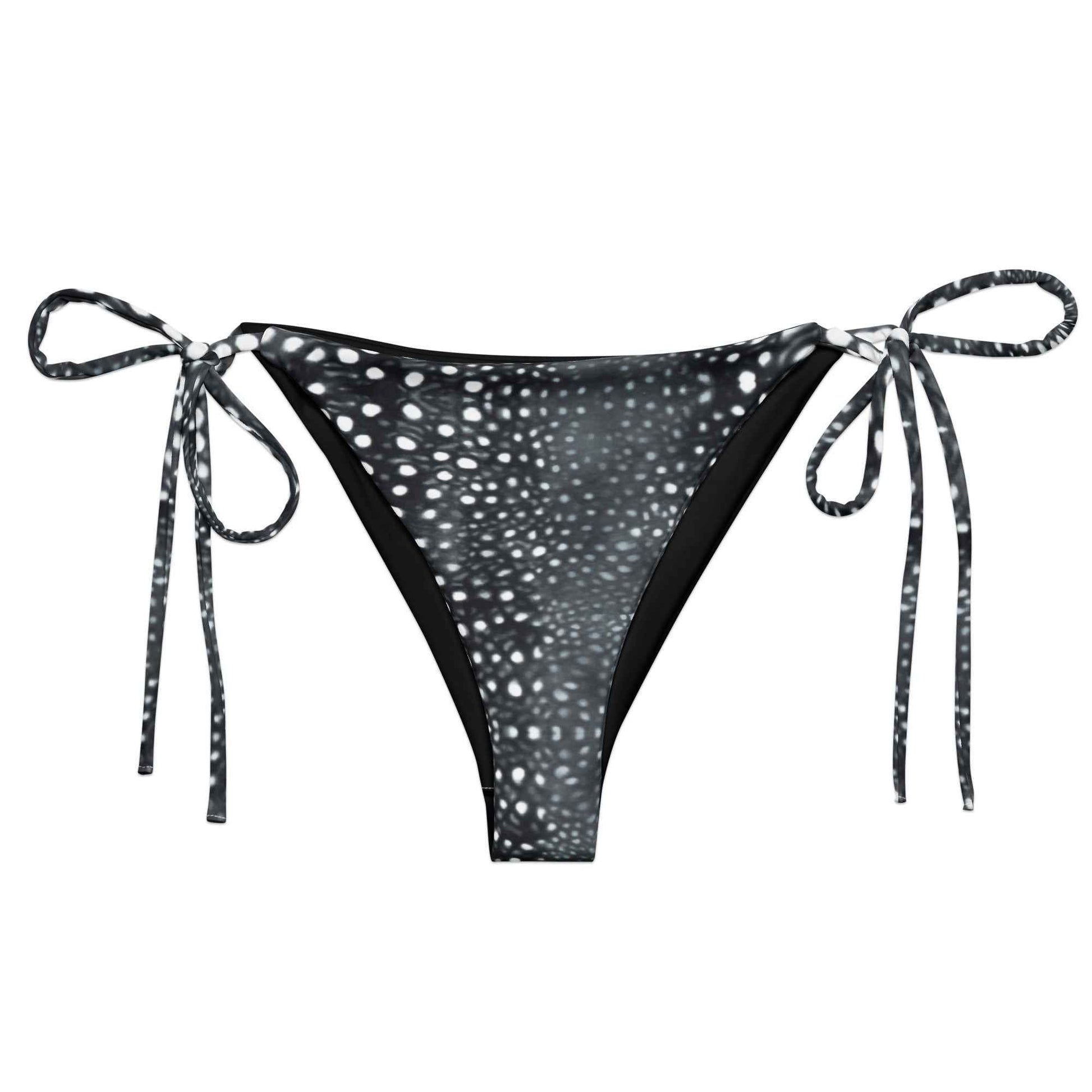 Salinity Swimwear Whale Shark Mosaic B&W Eco String Bikini Bottom Bikini Bottom