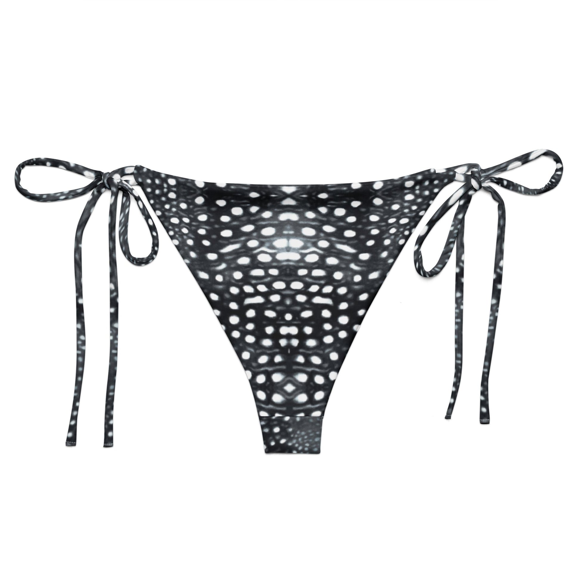 Salinity Swimwear Whale Shark Mosaic B&W Eco String Bikini Bottom Bikini Bottom