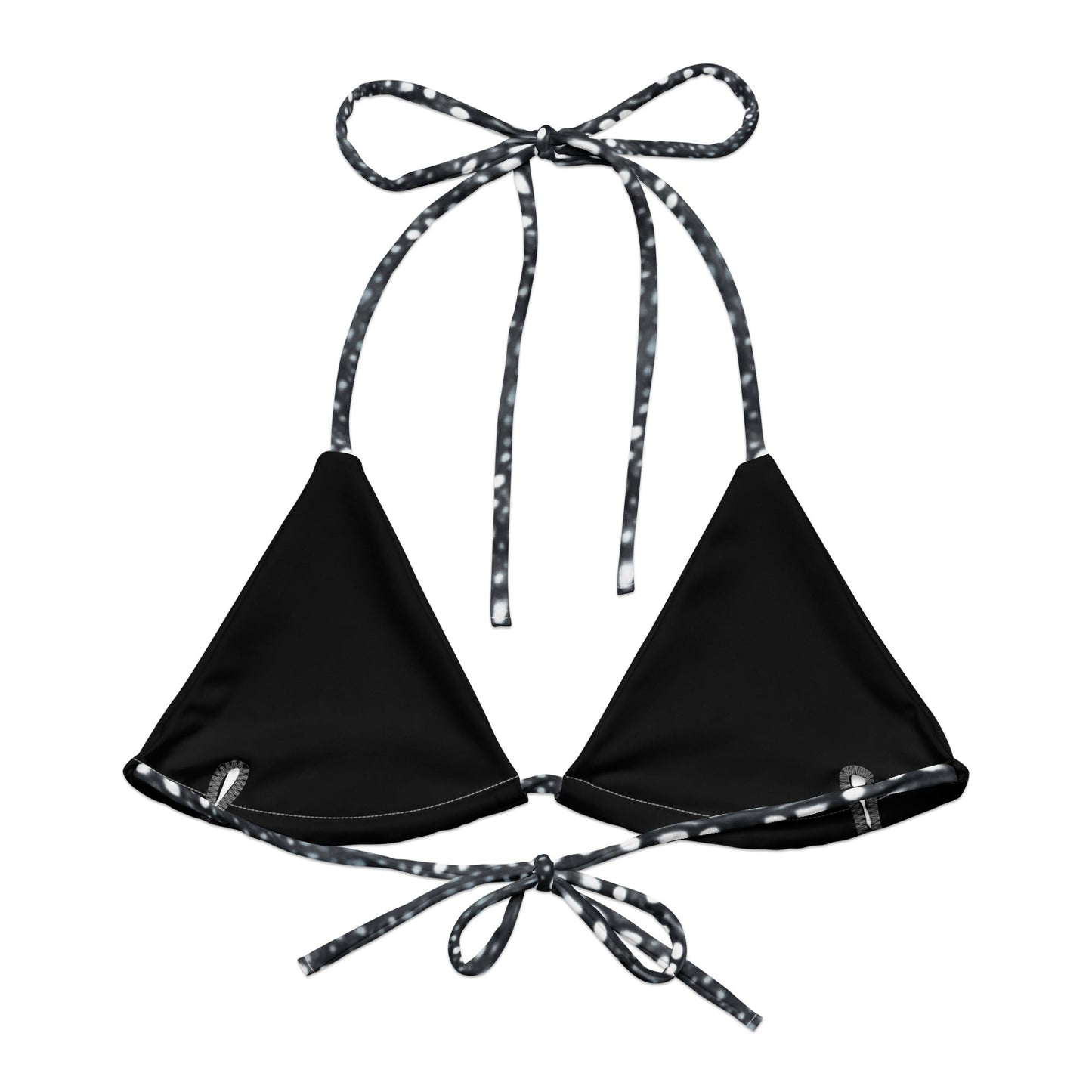 Salinity Swimwear Whale Shark Mosaic B&W Eco String Bikini Top Bikini Top