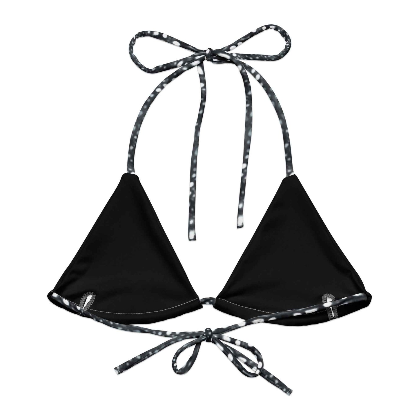 Salinity Swimwear Whale Shark Mosaic B&W Eco String Bikini Top Bikini Top