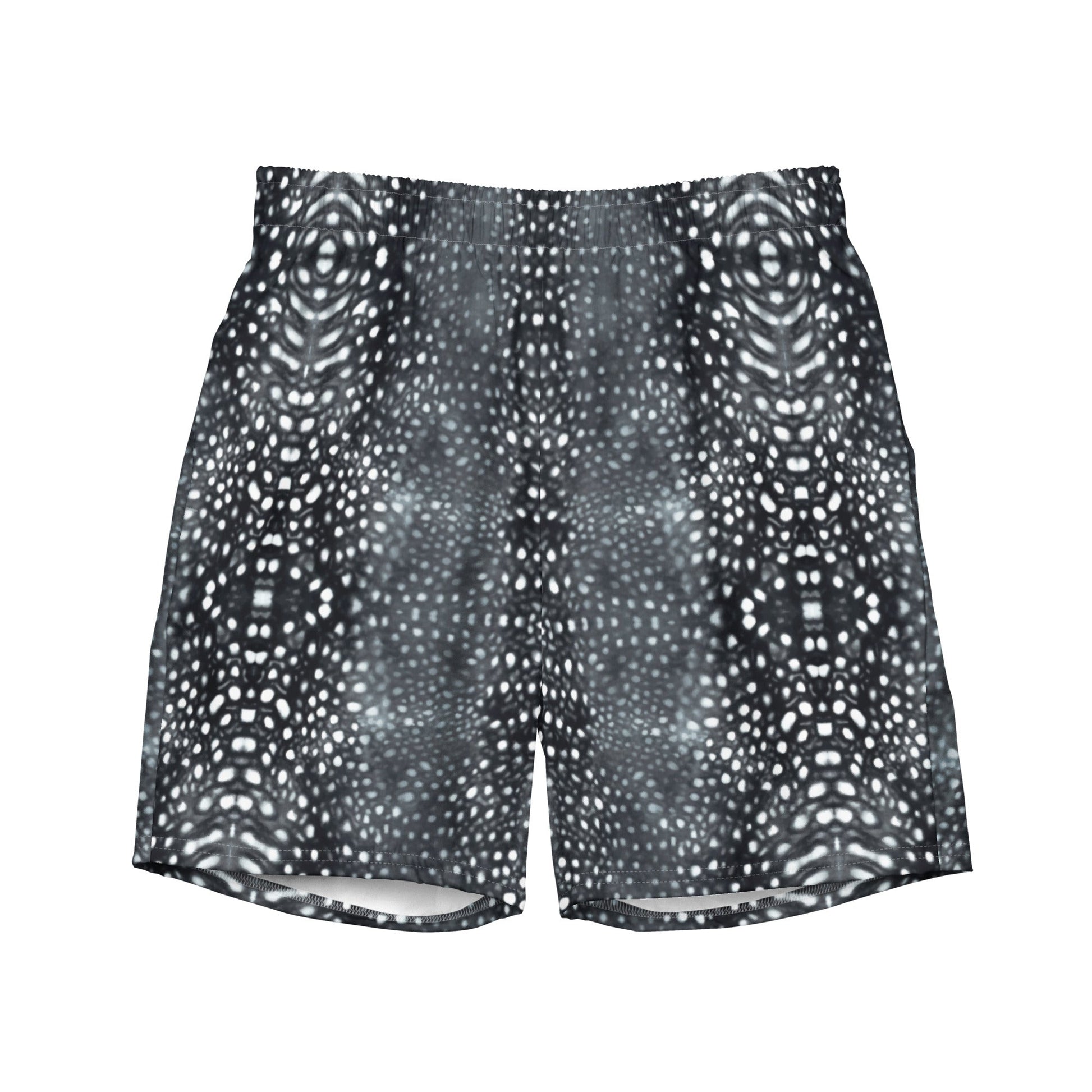 Salinity Swimwear Whale Shark Mosaic B&W Eco Swim Trunks Swim Trunks