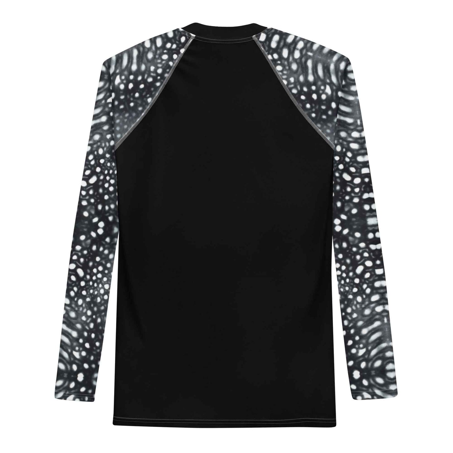 Salinity Swimwear Whale Shark Mosaic B&W Men's Rash Guard Rash Guard