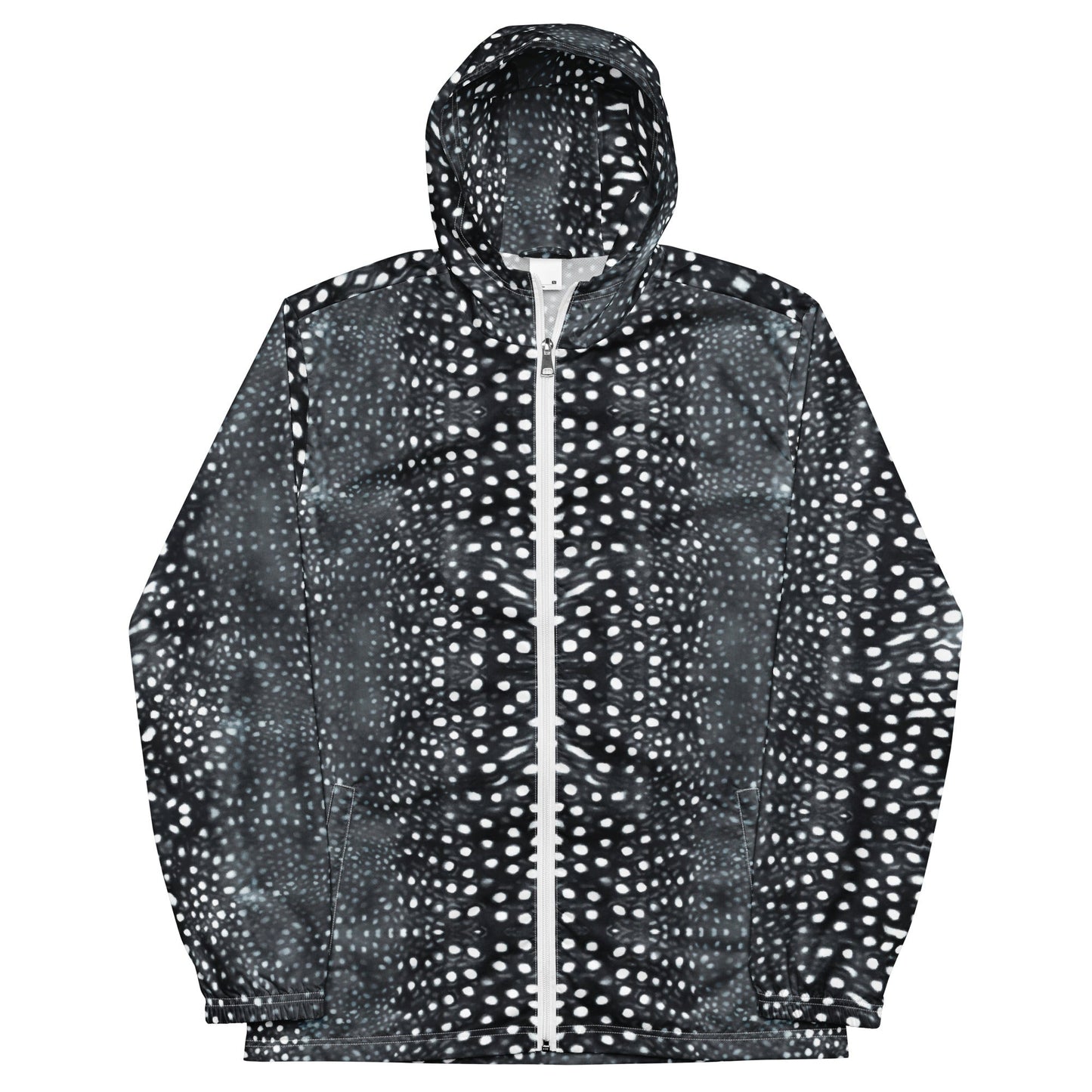 Salinity Swimwear Whale Shark Mosaic B&W Men’s Windbreaker Windbreaker