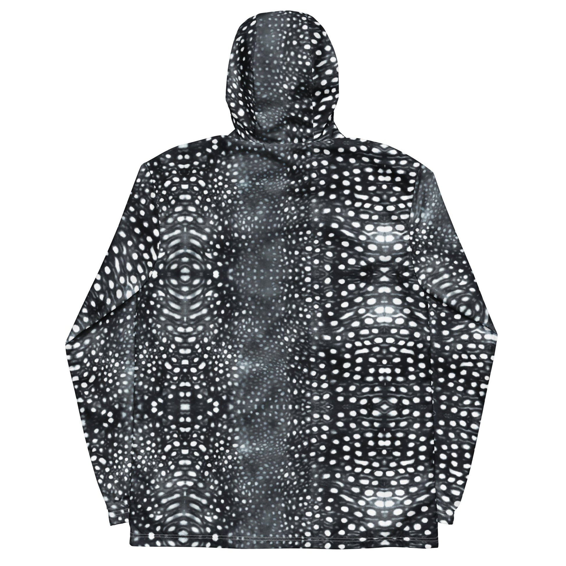 Salinity Swimwear Whale Shark Mosaic B&W Men’s Windbreaker Windbreaker