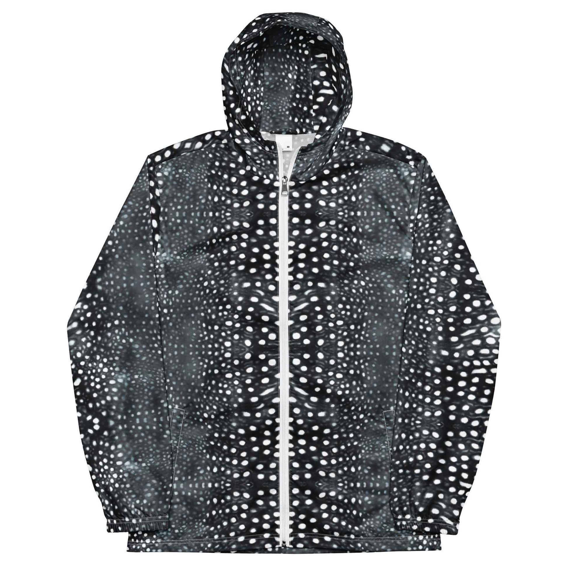 Salinity Swimwear Whale Shark Mosaic B&W Men’s Windbreaker Windbreaker