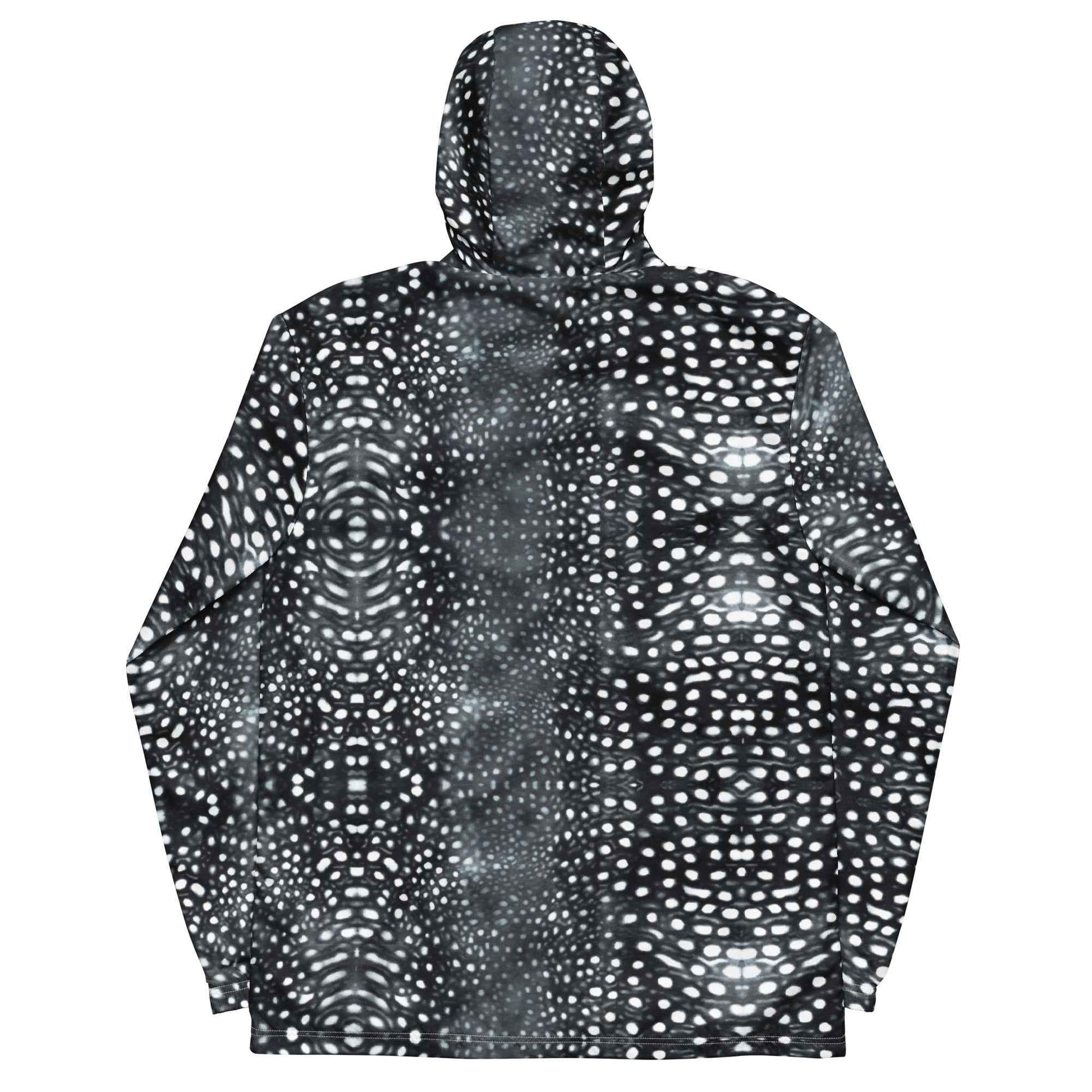 Salinity Swimwear Whale Shark Mosaic B&W Men’s Windbreaker Windbreaker