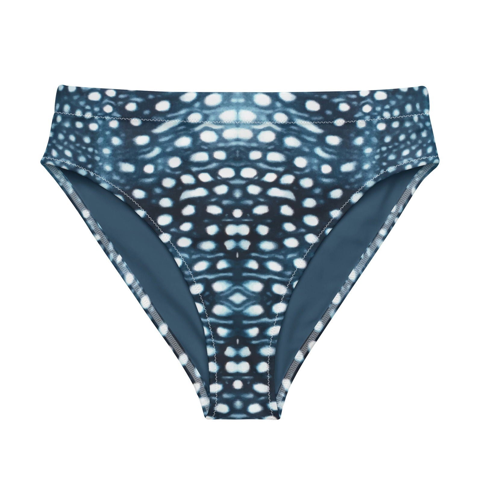 Whale Shark Mosaic Eco High-Waisted Bikini Bottom - Salinity Swimwear
