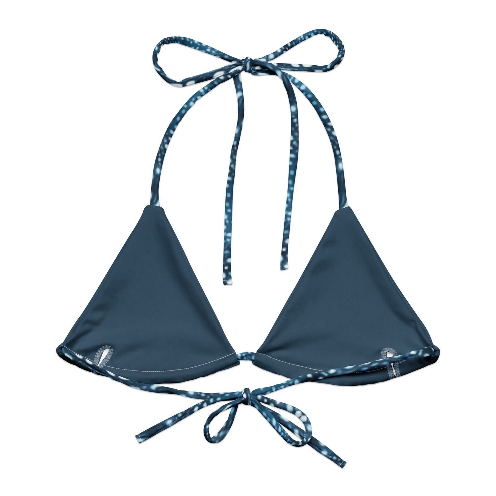 Whale Shark Mosaic Eco String Bikini Top - Salinity Swimwear
