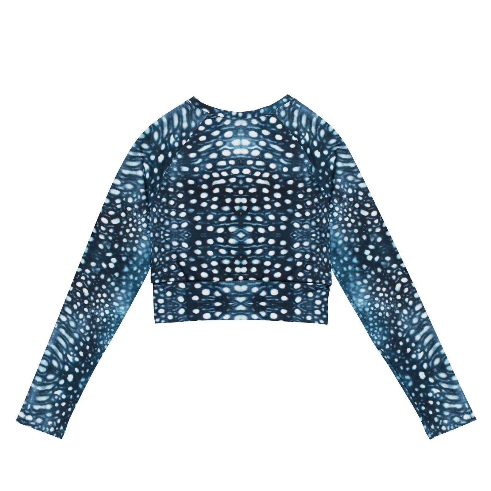 Whale Shark Mosaic Eco Cropped Rash Guard - Salinity Swimwear