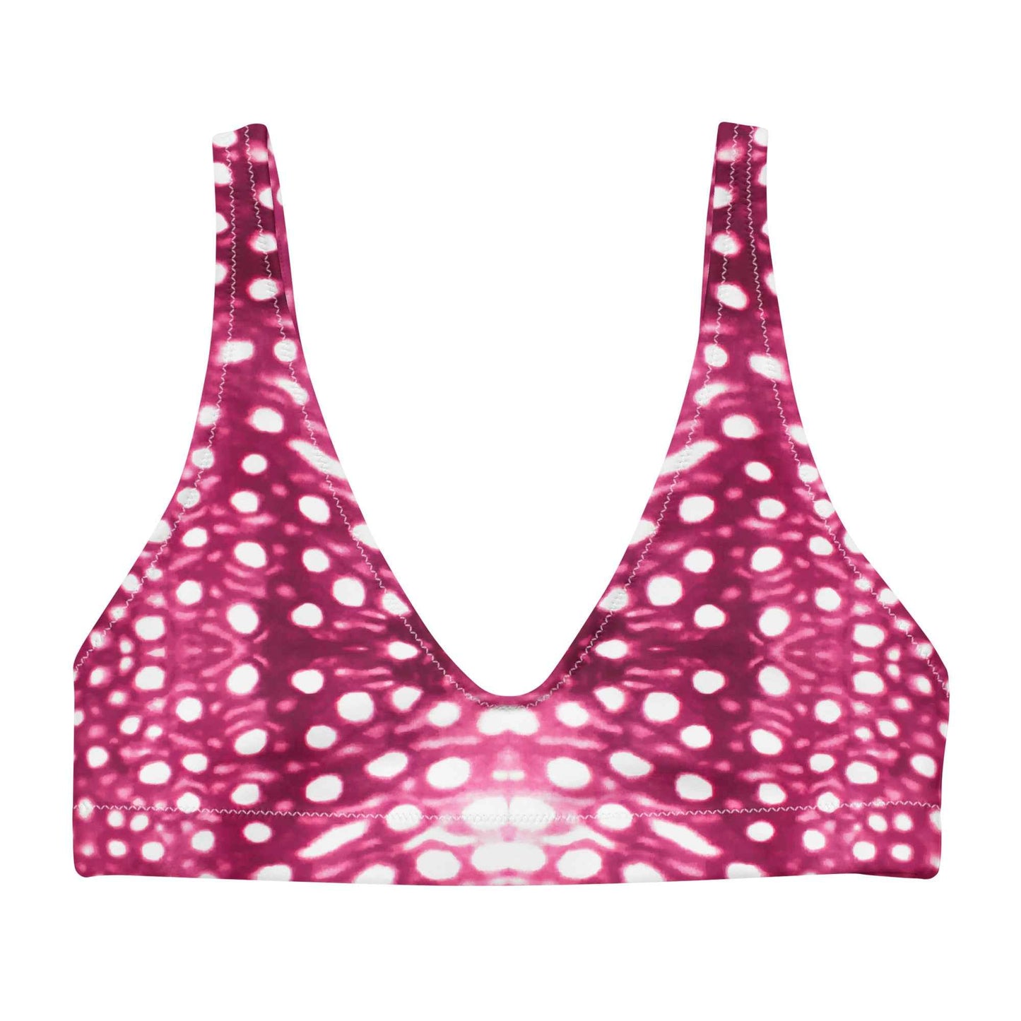 Salinity Swimwear Whale Shark Mosaic Pink Eco Bikini Top Bikini Top