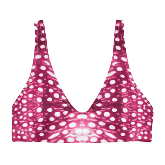 Salinity Swimwear Whale Shark Mosaic Pink Eco Bikini Top Bikini Top