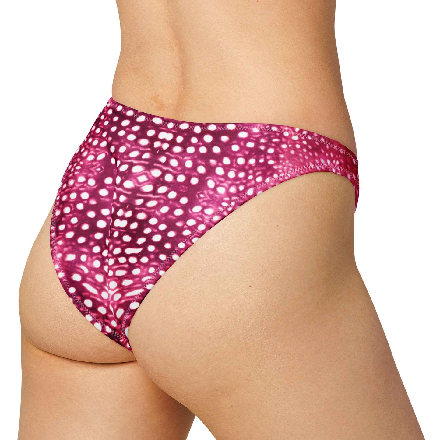 Salinity Swimwear Whale Shark Mosaic Pink Eco High - Leg Cheeky Bikini Bottom Bikini Bottom