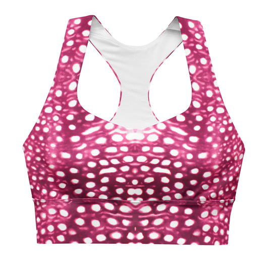 Salinity Swimwear Whale Shark Mosaic Pink Eco Sports Swim Top Sports Top