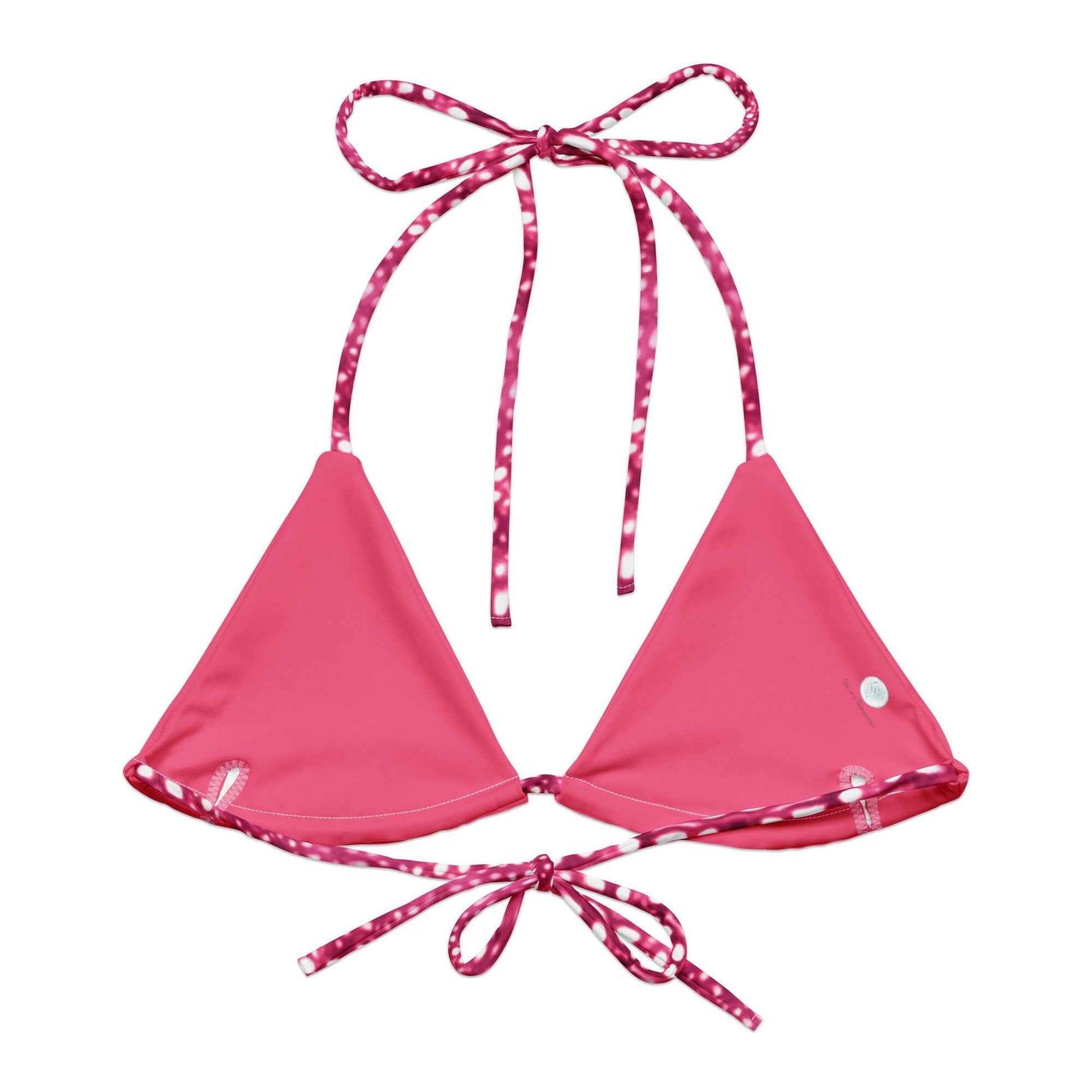 Salinity Swimwear Whale Shark Mosaic Pink Eco String Bikini Top Bikini Top