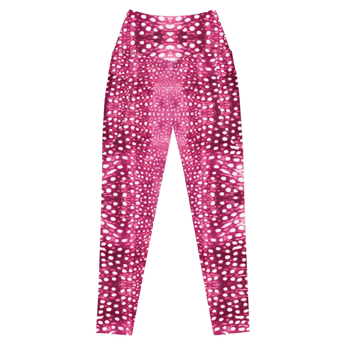 Salinity Swimwear Whale Shark Mosaic Pink Eco Swim Leggings With Pockets Leggings