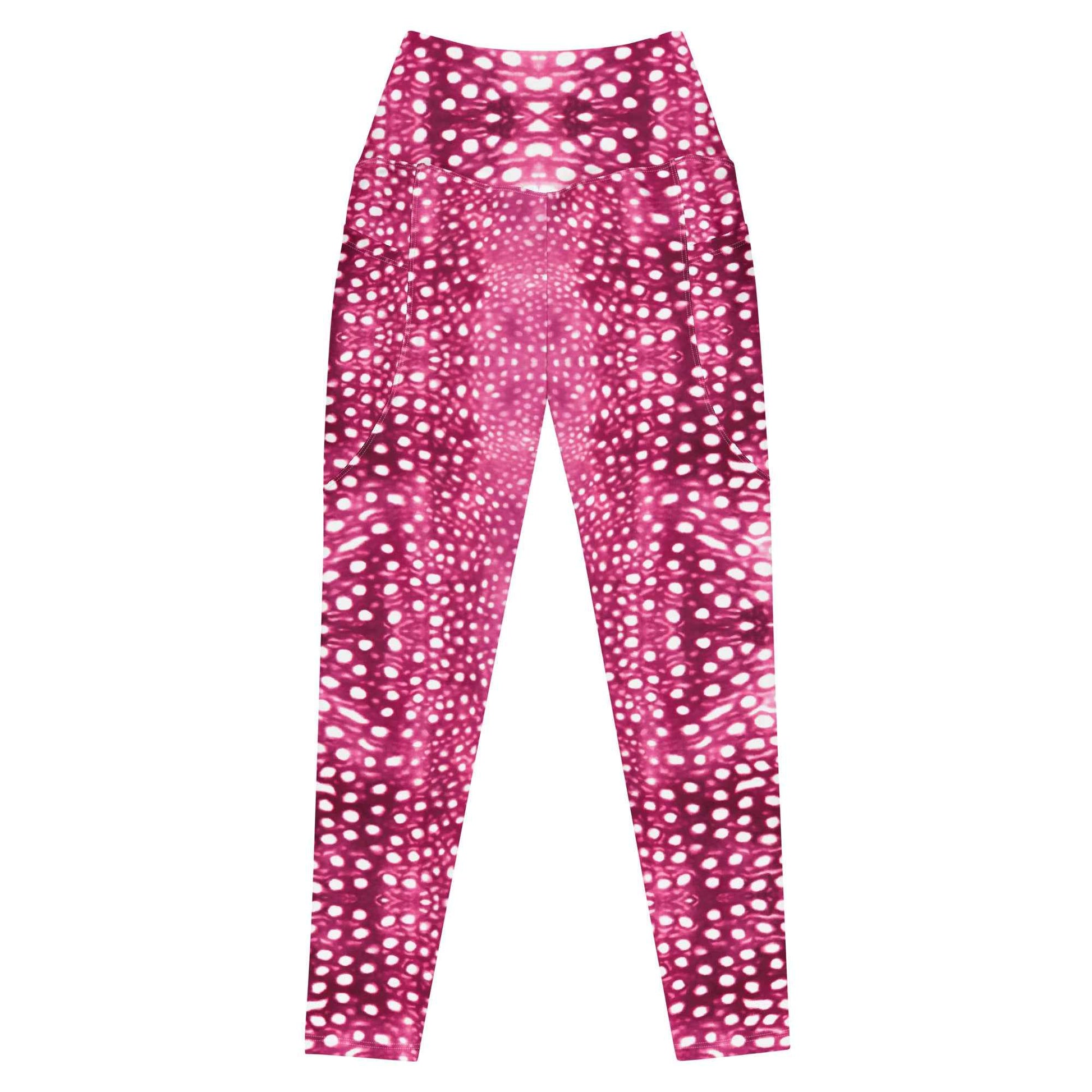 Salinity Swimwear Whale Shark Mosaic Pink Eco Swim Leggings With Pockets Leggings