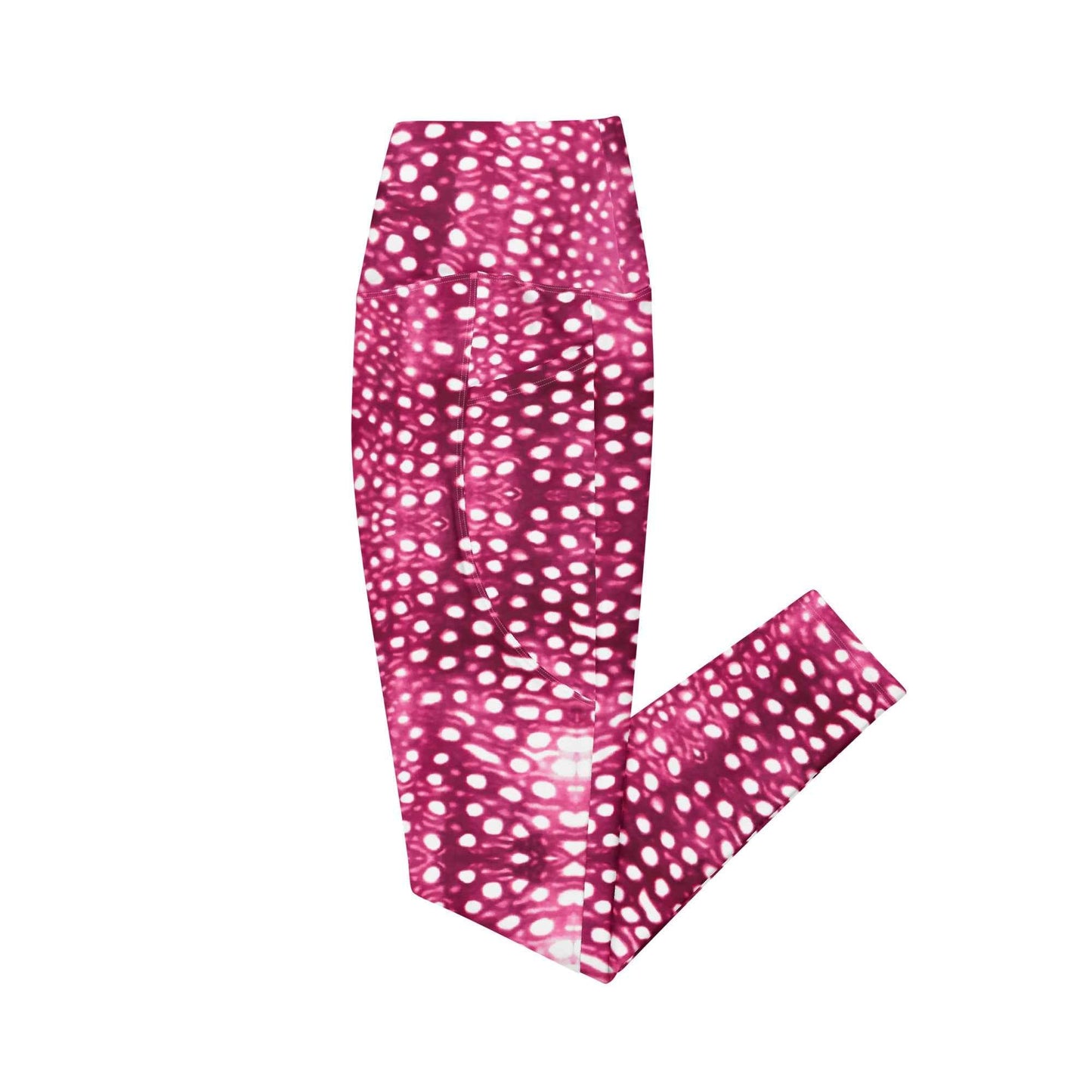 Salinity Swimwear Whale Shark Mosaic Pink Eco Swim Leggings With Pockets Leggings