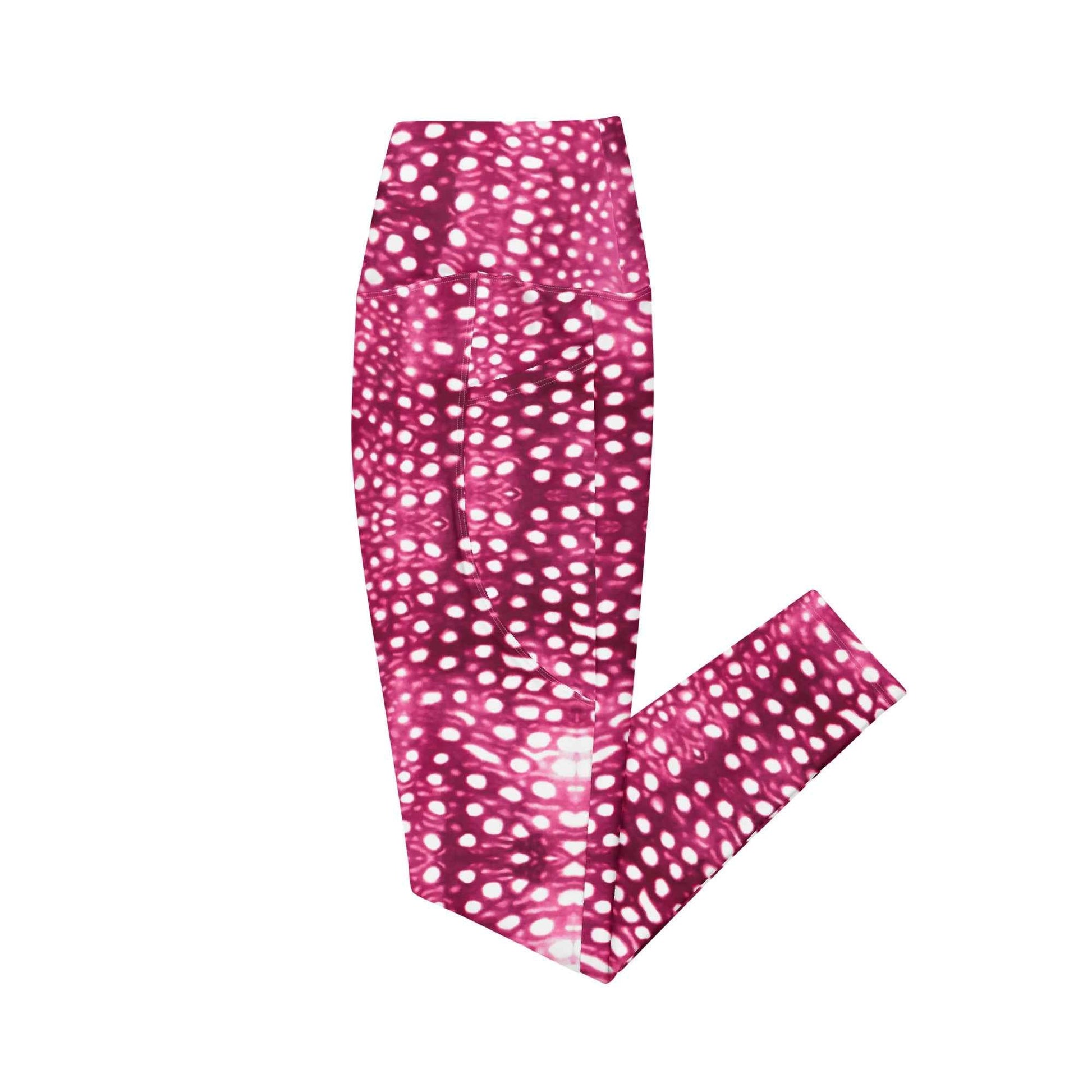 Salinity Swimwear Whale Shark Mosaic Pink Eco Swim Leggings With Pockets Leggings