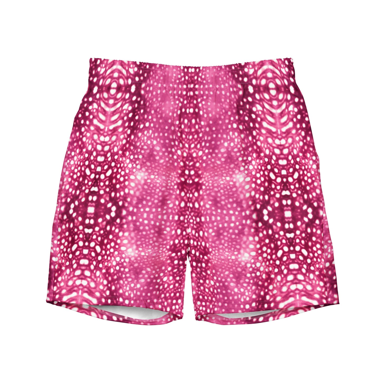 Salinity Swimwear Whale Shark Mosaic Pink Eco Swim Trunks Swim Trunks