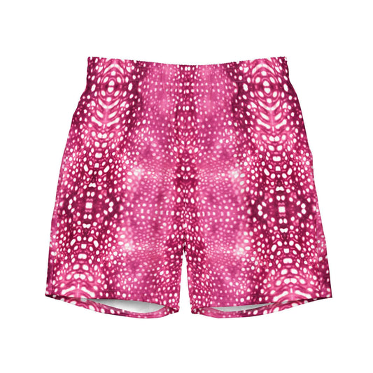 Salinity Swimwear Whale Shark Mosaic Pink Eco Swim Trunks Swim Trunks