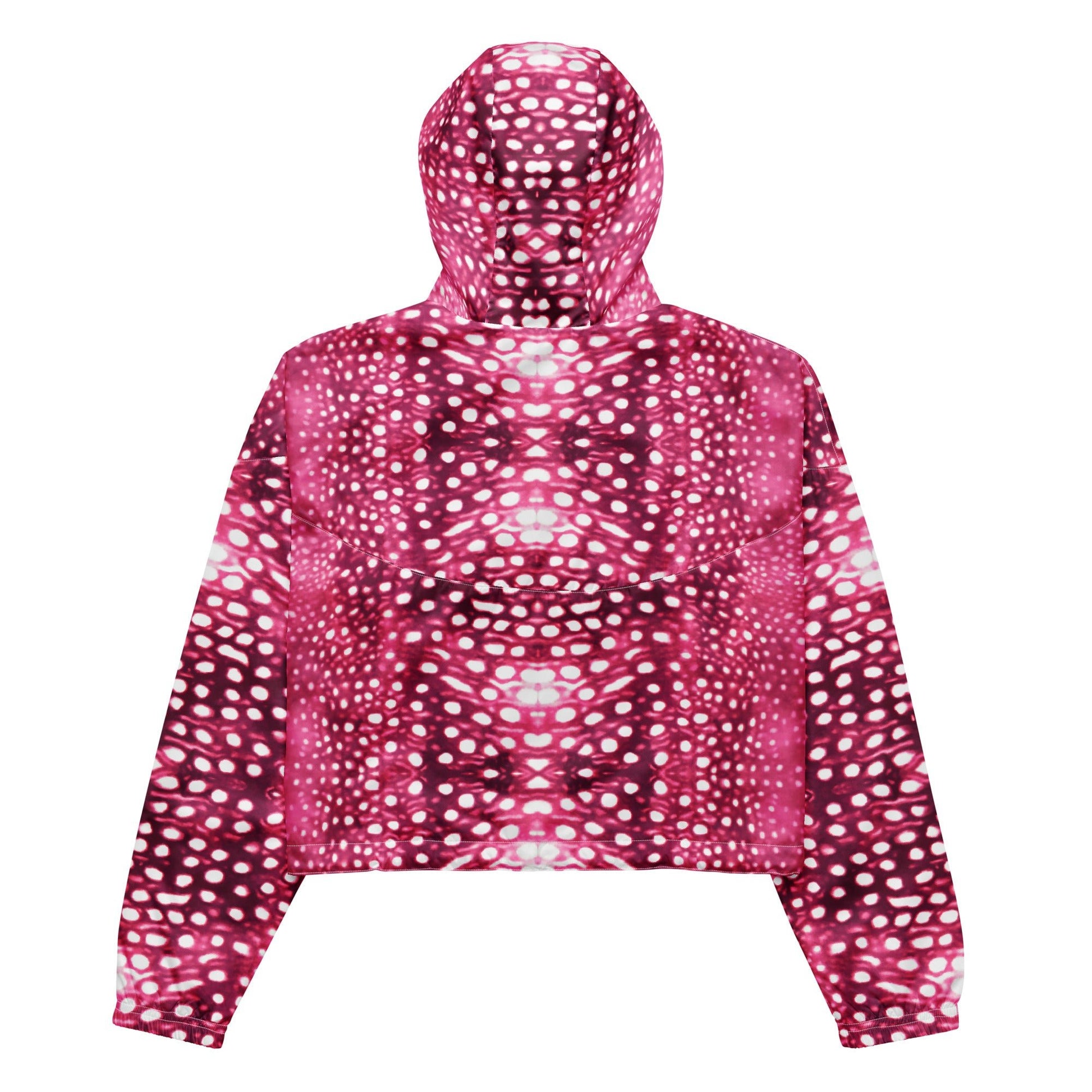 Salinity Swimwear Whale Shark Mosaic Pink Women’s Cropped Windbreaker Windbreaker