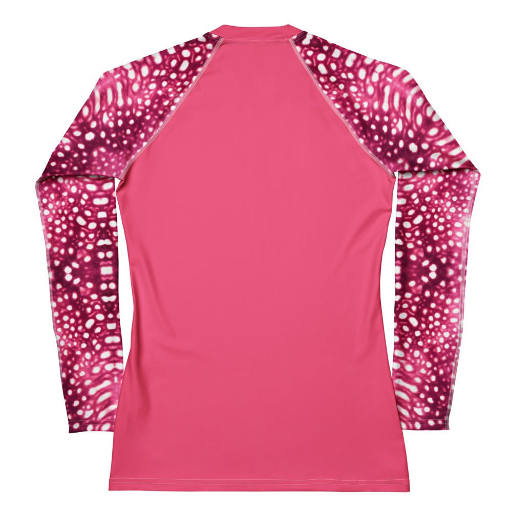 Salinity Swimwear Whale Shark Mosaic Pink Women's Rash Guard Solid Rash Guard