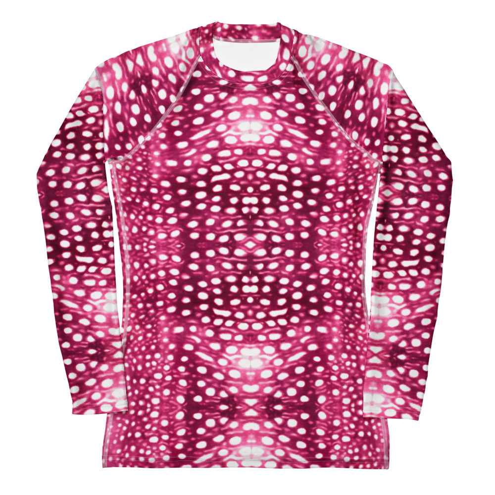 Salinity Swimwear Whale Shark Mosaic Pink Women's Rash Guard Rash Guard