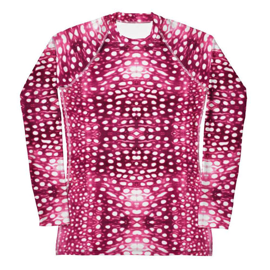 Salinity Swimwear Whale Shark Mosaic Pink Women's Rash Guard Rash Guard
