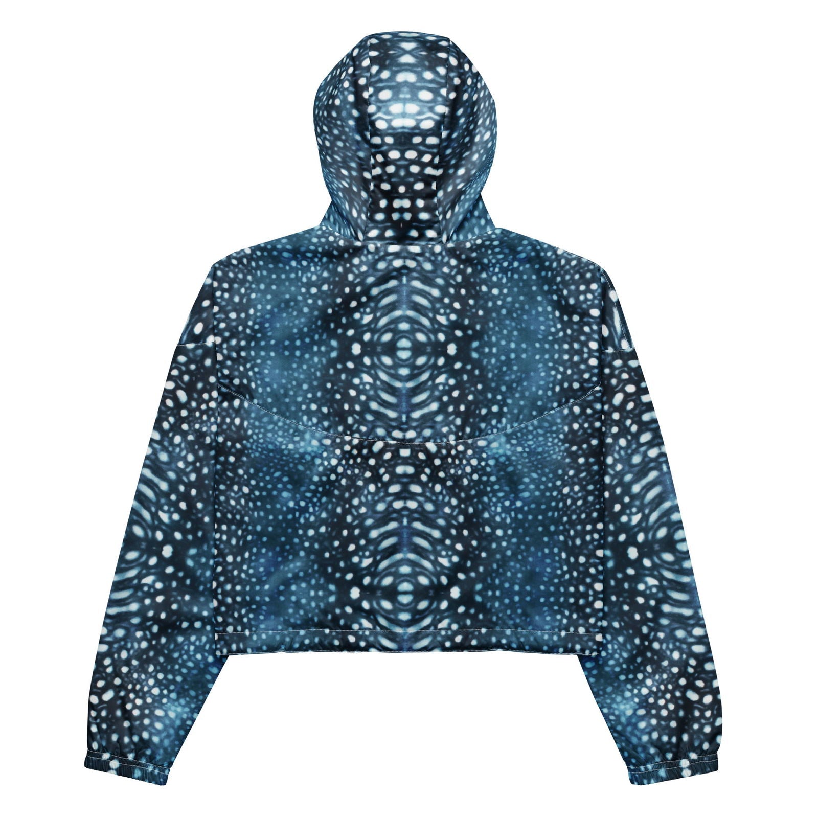 Whale Shark Mosaic Women’s Cropped Windbreaker - Salinity Swimwear
