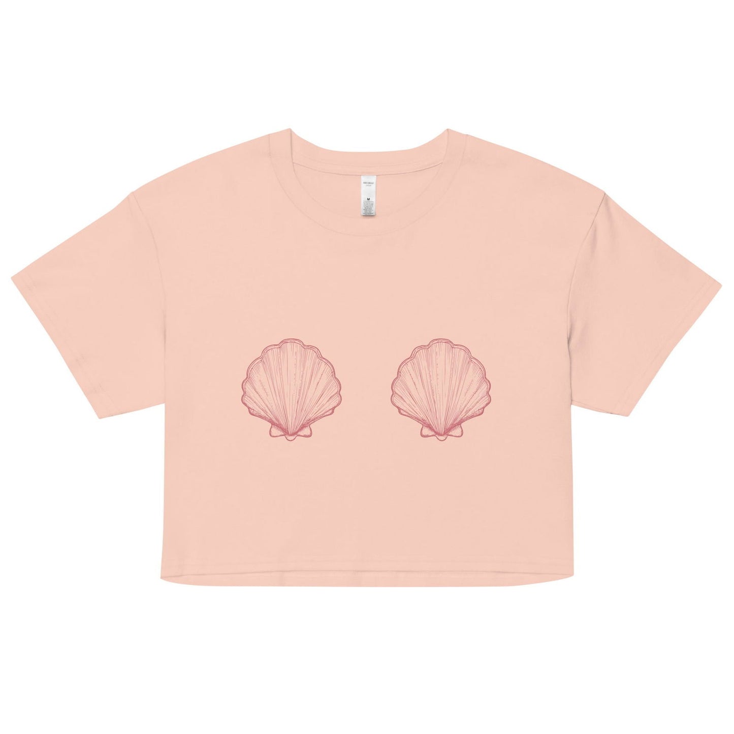 Women’s Pink Scallop Shell Crop Top - Salinity Swimwear
