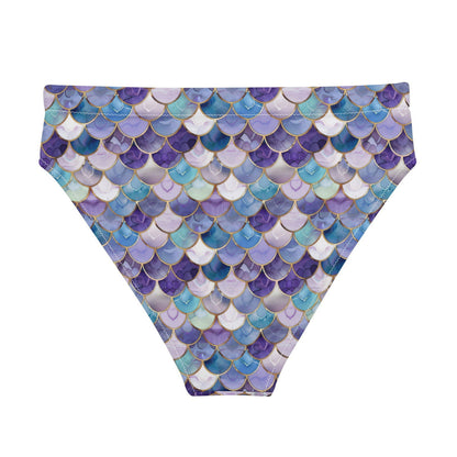 Amethyst Ocean Mermaid Eco High-Waisted Bikini Bottom - Salinity Swimwear