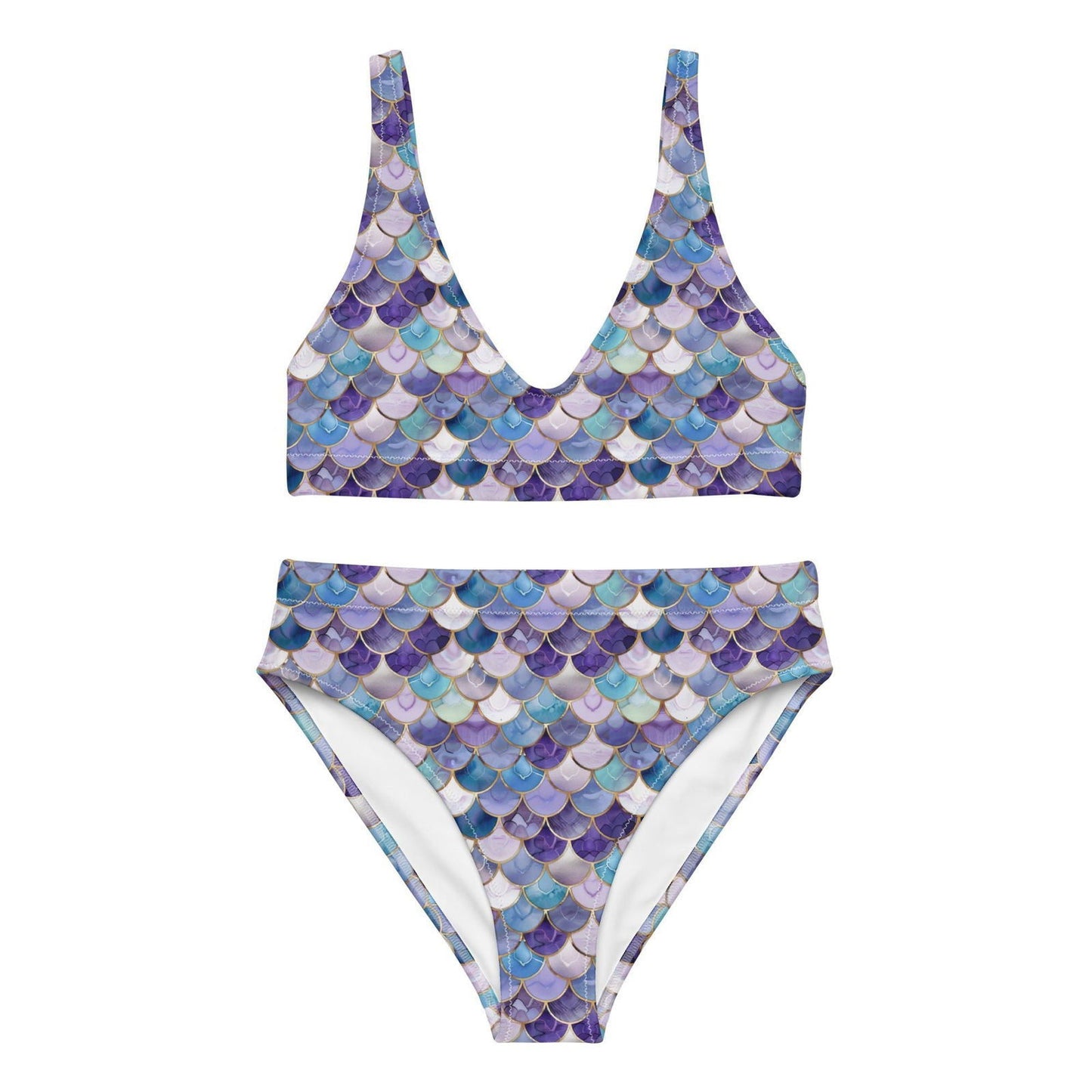 Amethyst Ocean Mermaid Eco High-Waisted Bikini Set - Salinity Swimwear