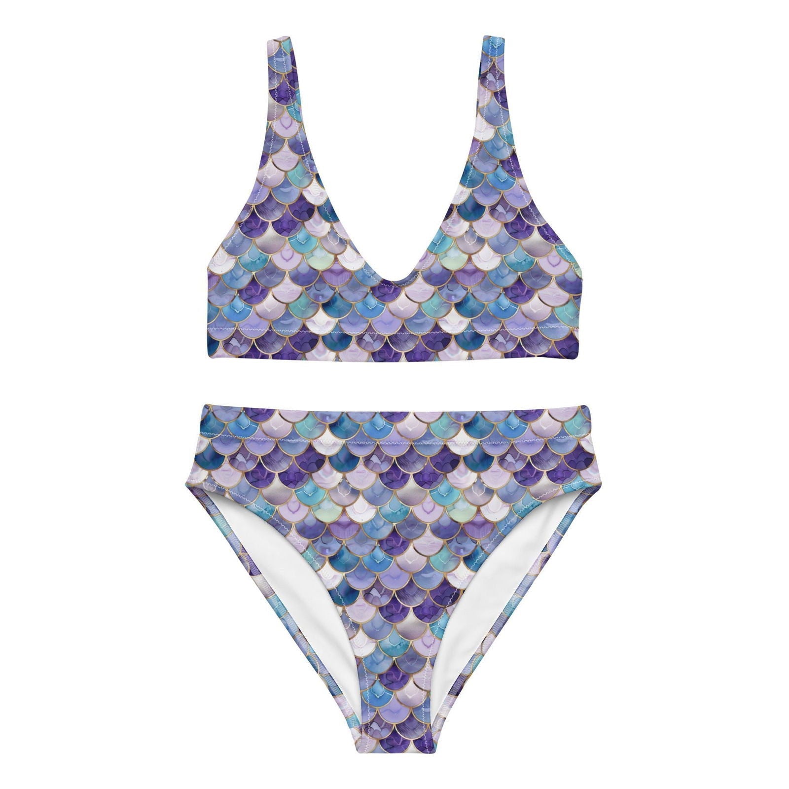 Amethyst Ocean Mermaid Eco High-Waisted Bikini Set - Salinity Swimwear
