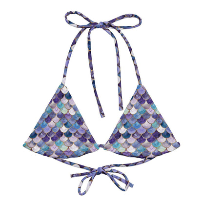 Amethyst Ocean Mermaid Eco String Bikini Top - Salinity Swimwear