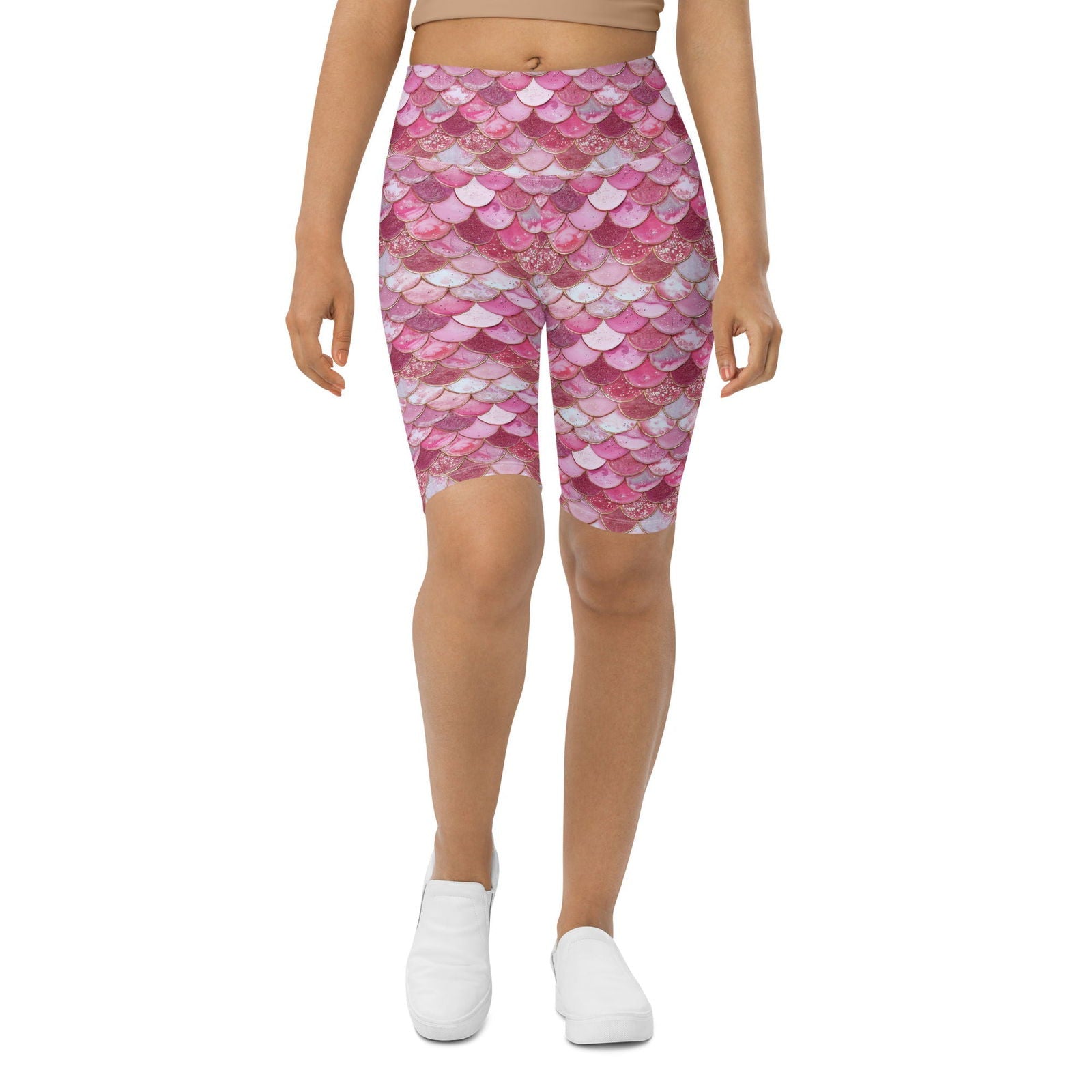 Pink Pearl Mermaid 8" Inch Dive Shorts - Salinity Swimwear -    - #tag1# - #tag2# - #tag3# - #tag4#