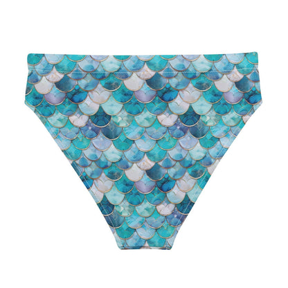 Blue Lagoon Mermaid Eco High-Waisted Bikini Bottom - Salinity Swimwear