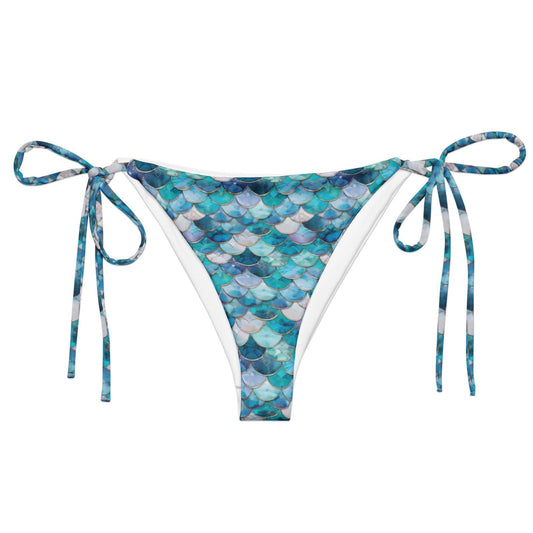 Blue Lagoon Mermaid Eco String Bikini Bottom - Salinity Swimwear