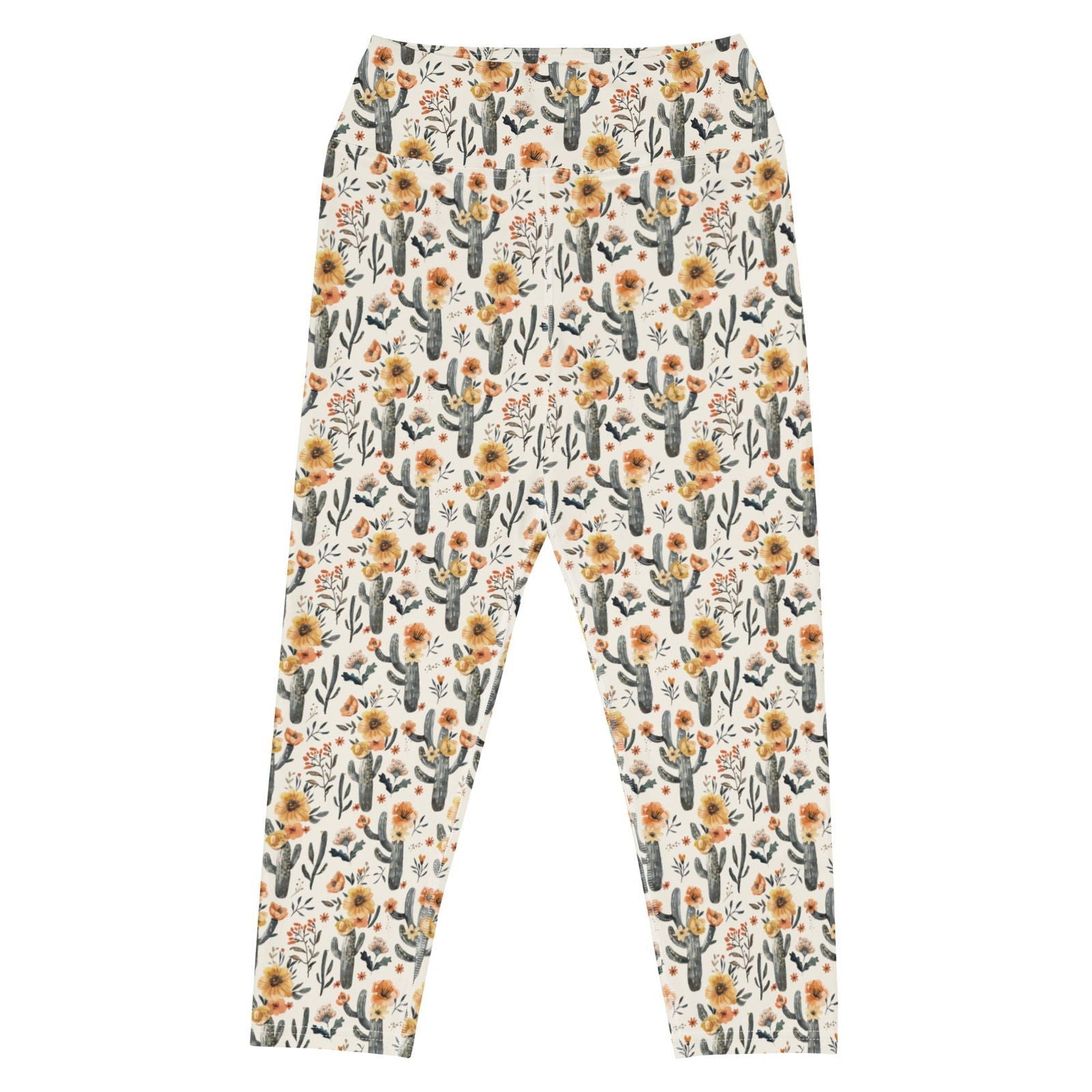 Cactus Sunflower Capri Swim Leggings - Salinity Swimwear