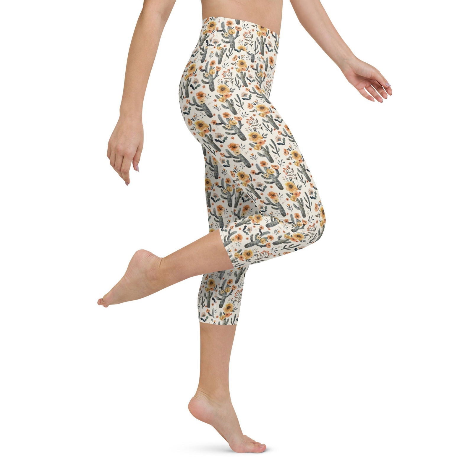 Cactus Sunflower Capri Swim Leggings - Salinity Swimwear