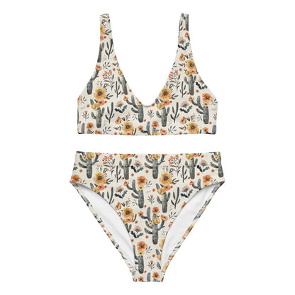 Cactus Sunflower Eco High-Waisted Bikini Set - Salinity Swimwear
